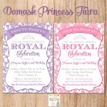 Elegant 1st Birthday Princess Invitations