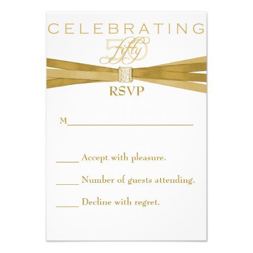 Elegant 50th Birthday Invitation Cards