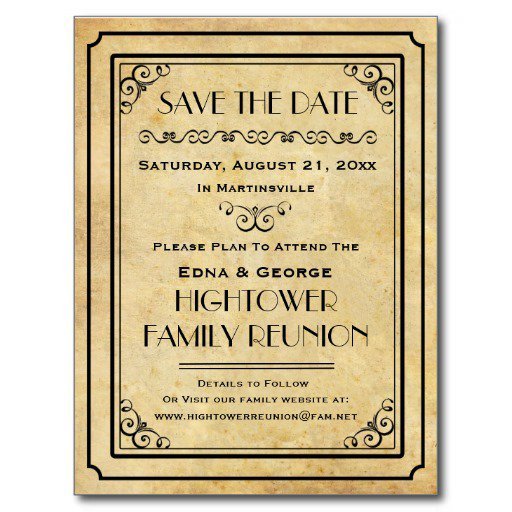 Family Reunion Invitation Postcard Templates
