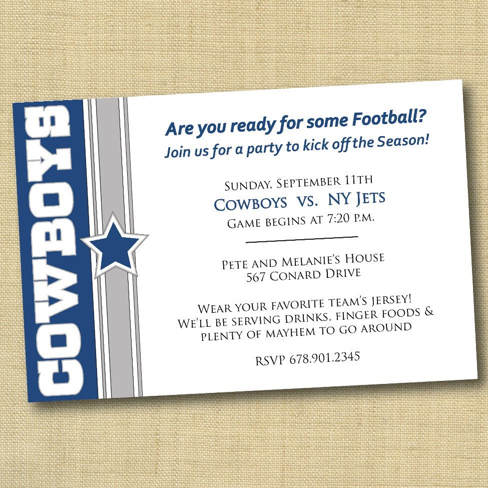 Football Invitations Printable Free