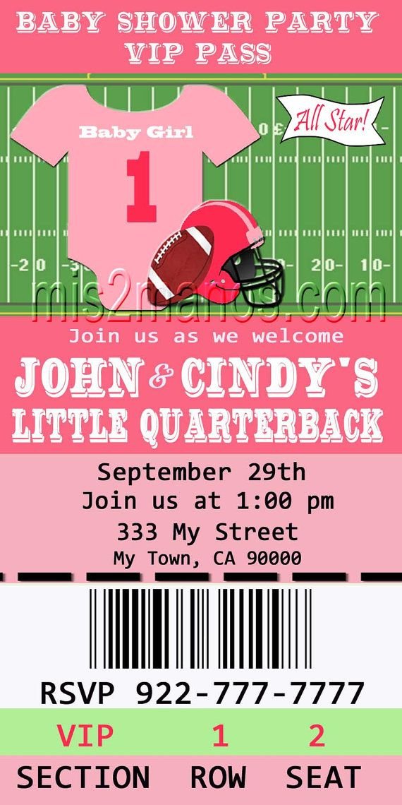 Football Invitations Printable Girls
