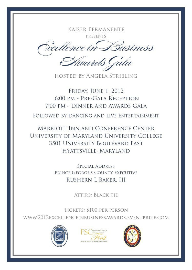 Formal Business Dinner Invitation