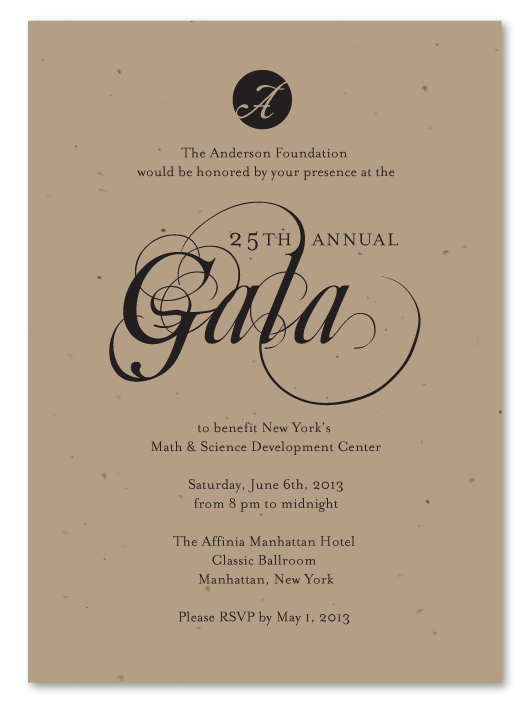 Formal Gala Invitation Wording