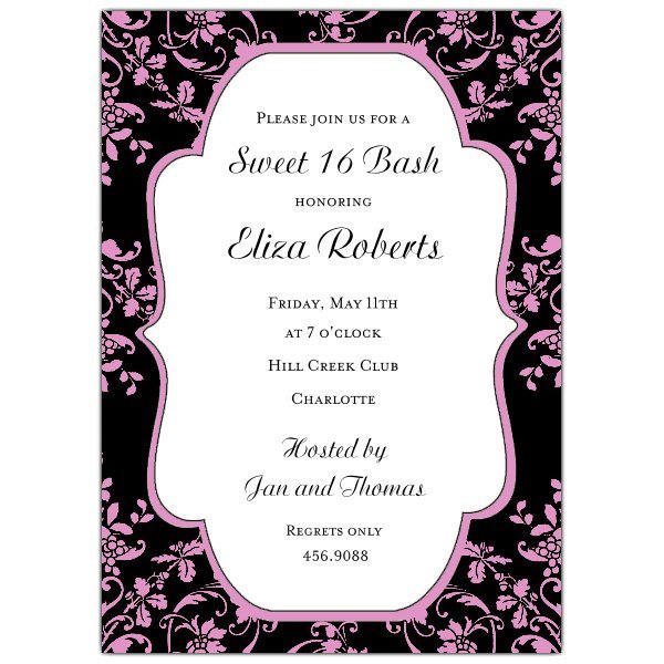 Formal Sweet Sixteen Invitation Wording