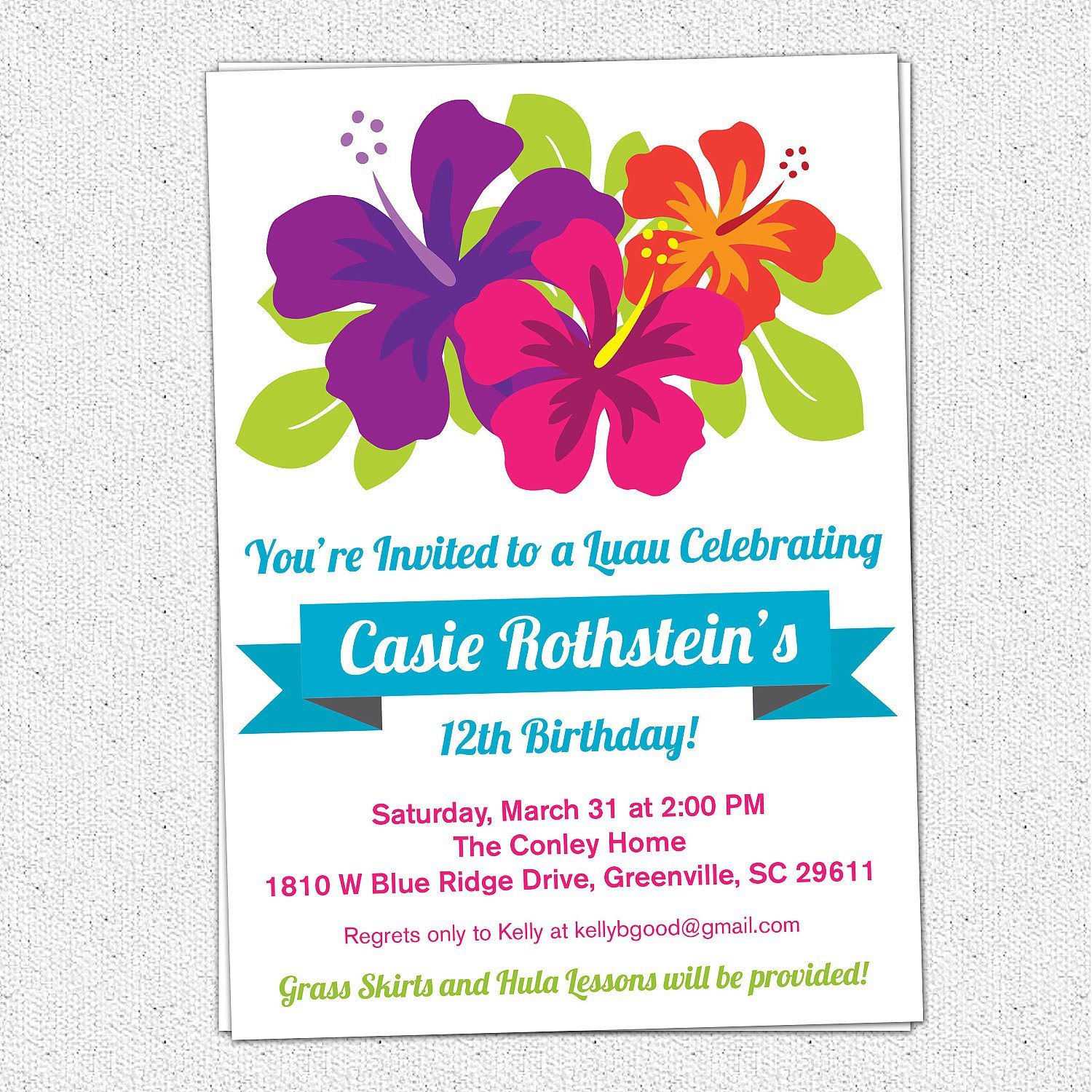 Free Downloadable Luau Invitations