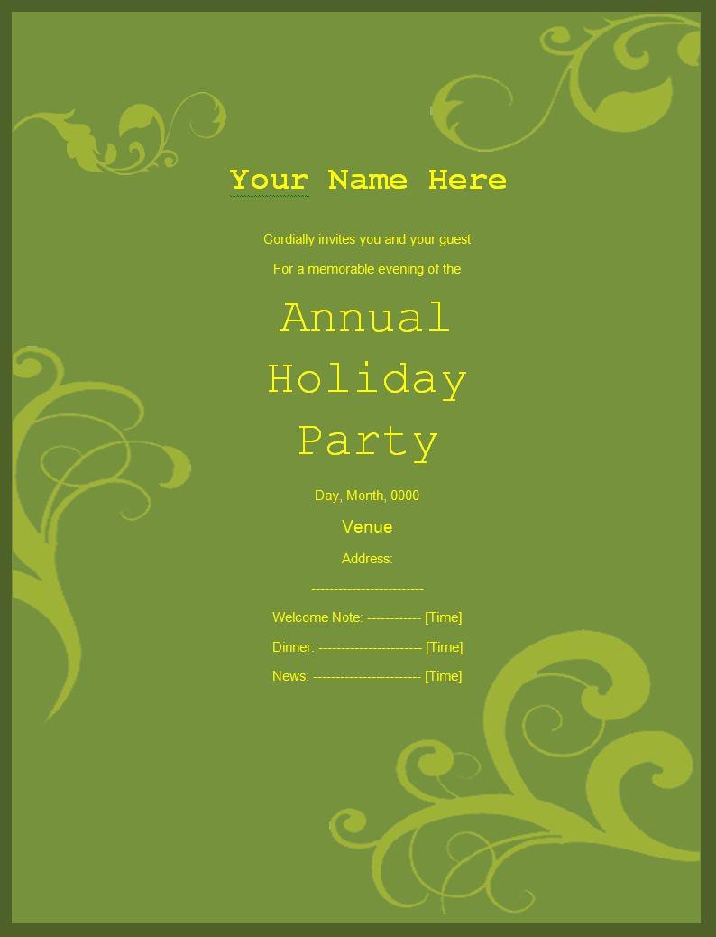 Free Invitation Card Templates For Word