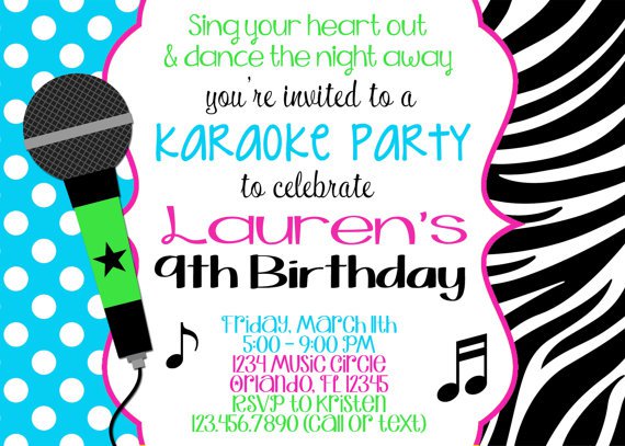 karaoke-party-invitation-templates