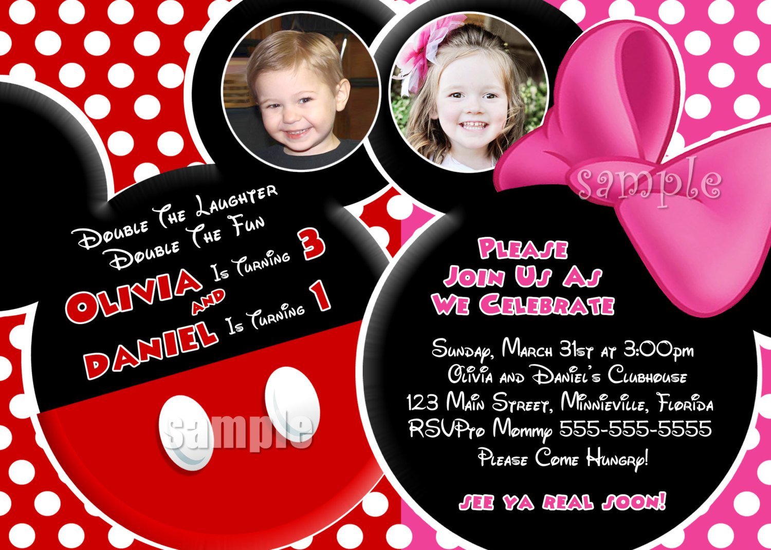 Free Mickey Mouse Invitations Personalized