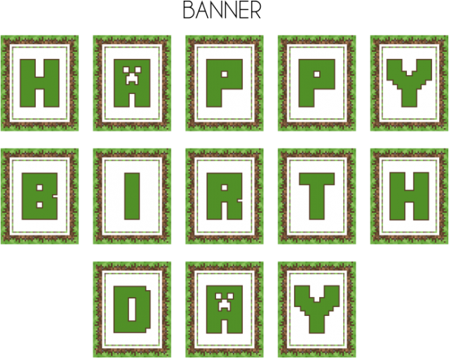 Free Minecraft Party Printables