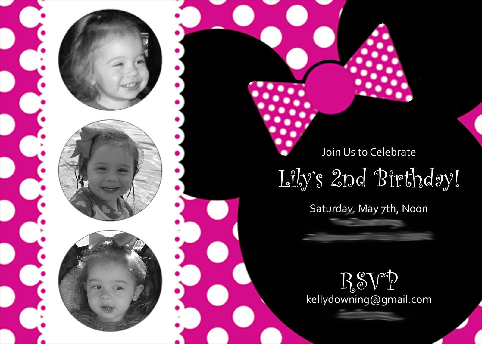 Free Minnie Mouse Birthday Invitations