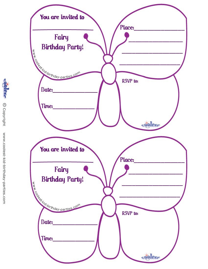 Free Printable Birthday Invitations