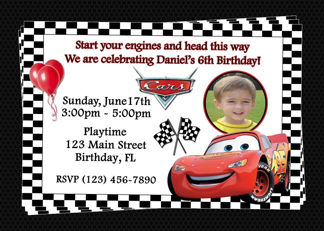 Free Printable Birthday Invitations Cars Disney