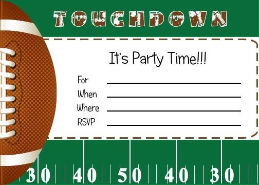 Free Printable Birthday Invitations Football Theme