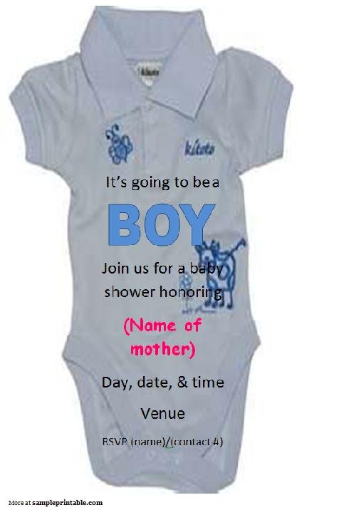 Free Printable Boy Baby Shower Invitations