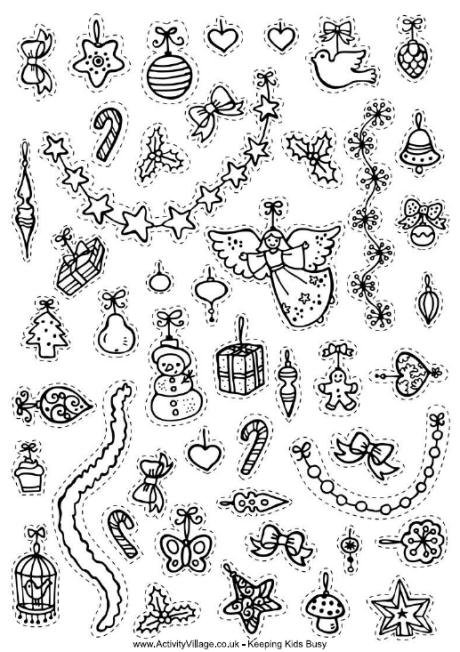 Free Printable Christmas Decorations To Color