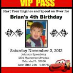 Free Printable Birthday Invitations Cars Disney