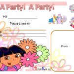 Free Printable Dora Birthday Party Invitations