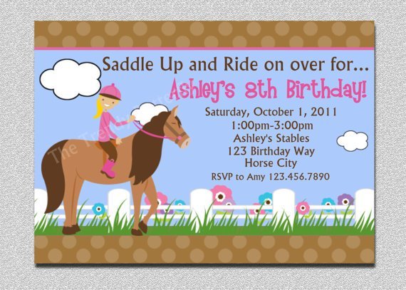 Free Printable Horse Riding Party Invitations