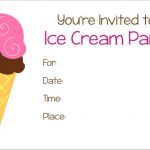 Printable Invitations Ice Cream