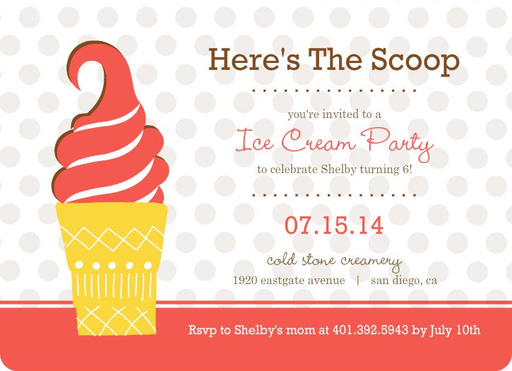 Free Printable Invitations Ice Cream Party