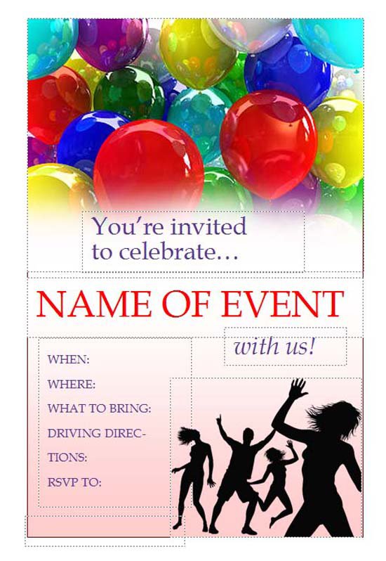 Free Printable Party Flyers Online