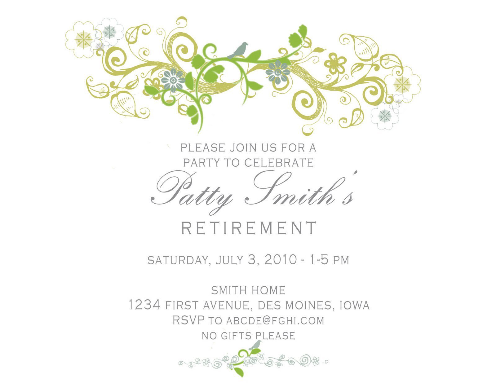 Free Printable Retirement Invitations Cards