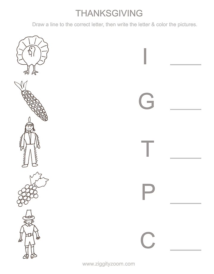 Free Printable Thanksgiving Worksheets