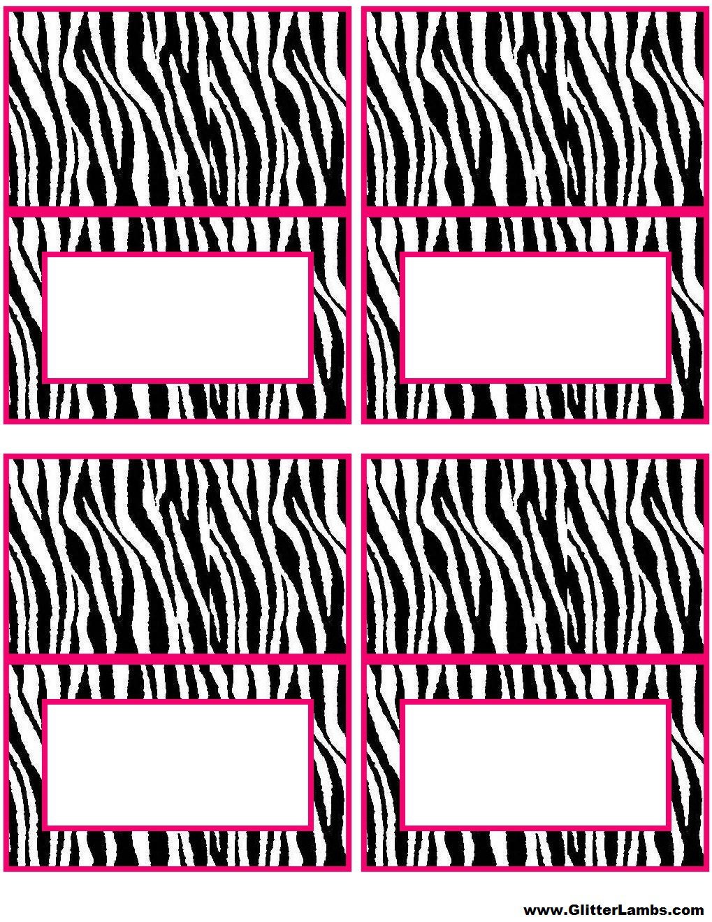 Free Printable Zebra Stripe Birthday Invitations