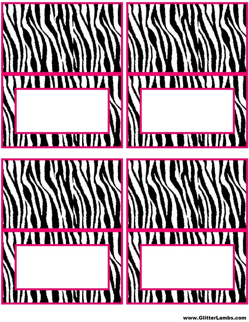 Free Printable Zebra Stripe Birthday Invitations