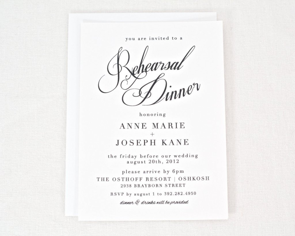 Free Rehearsal Dinner Invitation Templates Printable