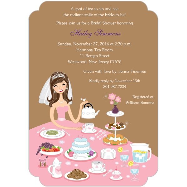 Free Tea Party Bridal Shower Invitation Templates