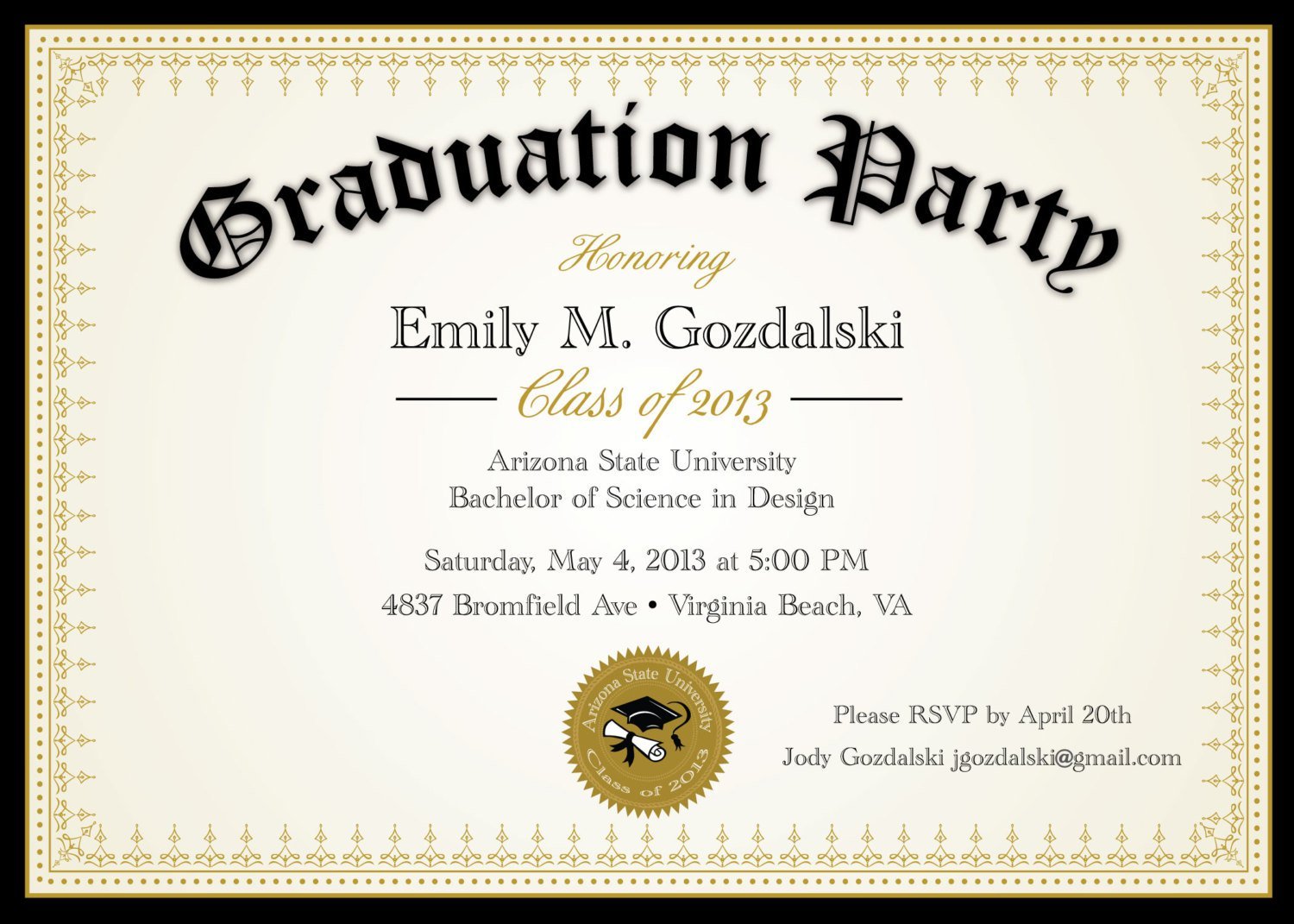 Funny Graduation Party Invitation Templates