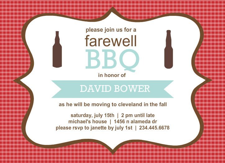 Going Away Invitation Templates Free