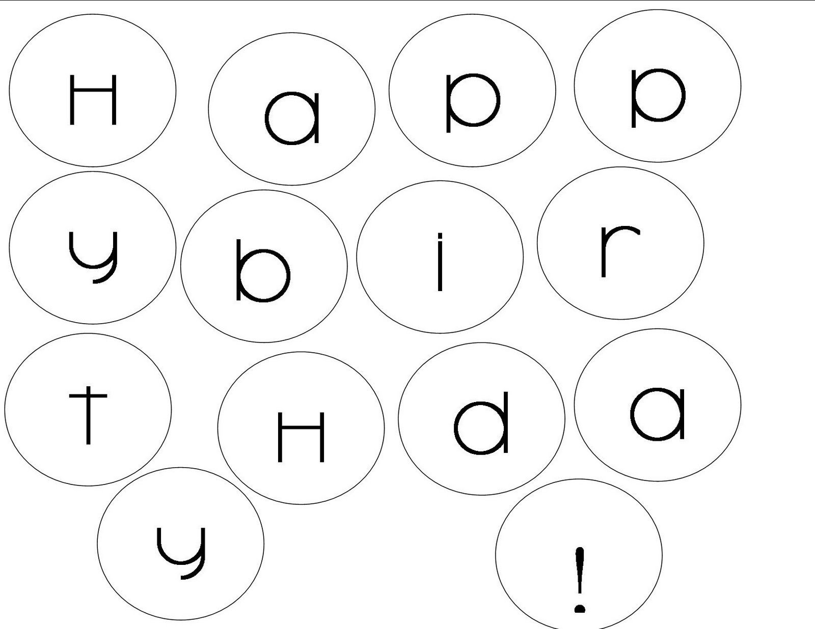 Happy Birthday Free Printable Letters
