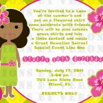 Hawaiian Birthday Invitations