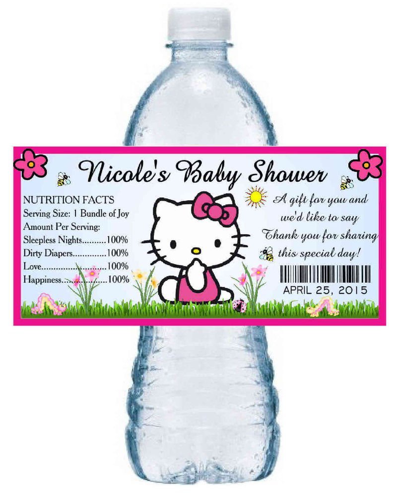 Hello Kitty Water Bottle Labels Free