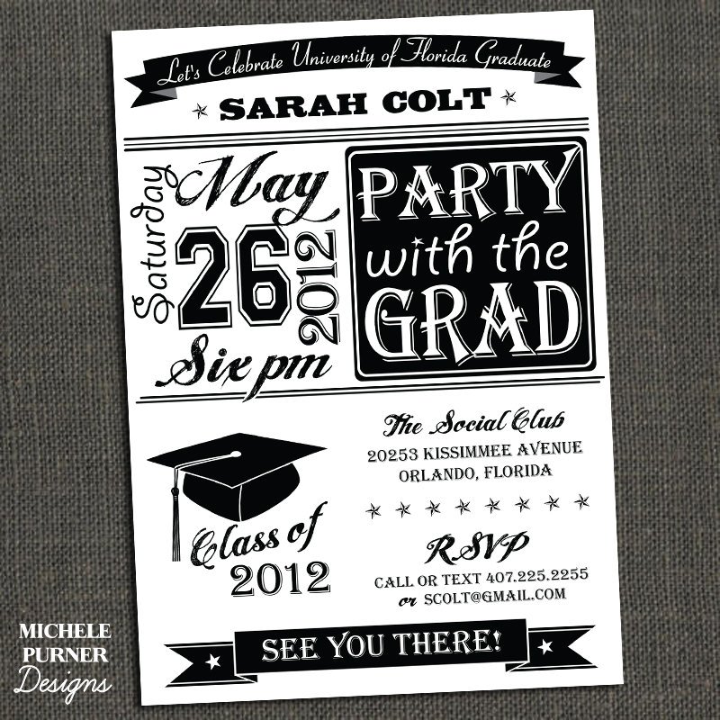 High School Graduation Party Invitations