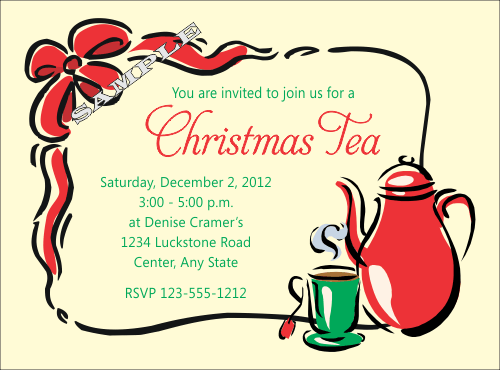 Holiday Tea Party Invitations