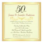 Homemade 50th Anniversary Invitations