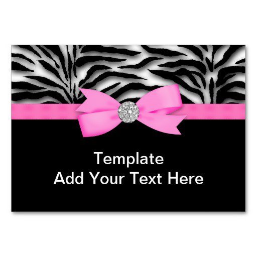 Hot Pink Zebra Invitation Template