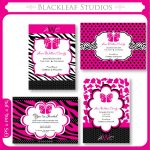 Zebra Print Graduation Invitations