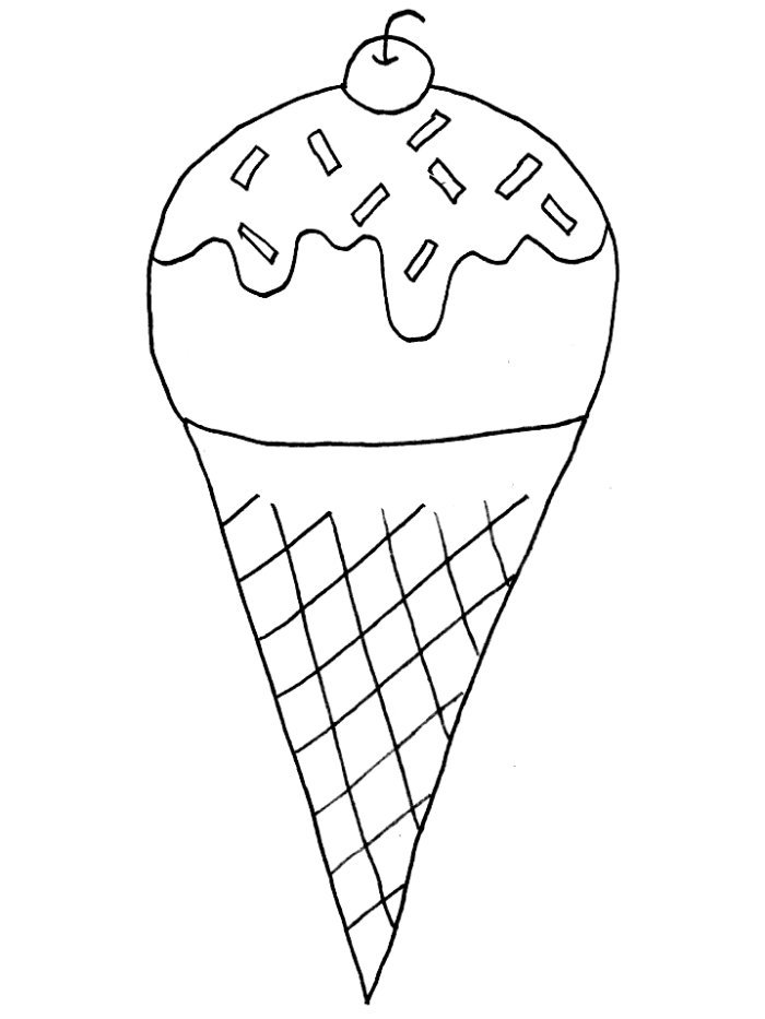 Ice Cream Cone Coloring Pages Printable