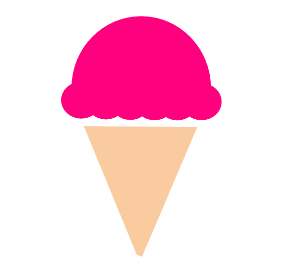Ice Cream Scoop Black And White Clipart