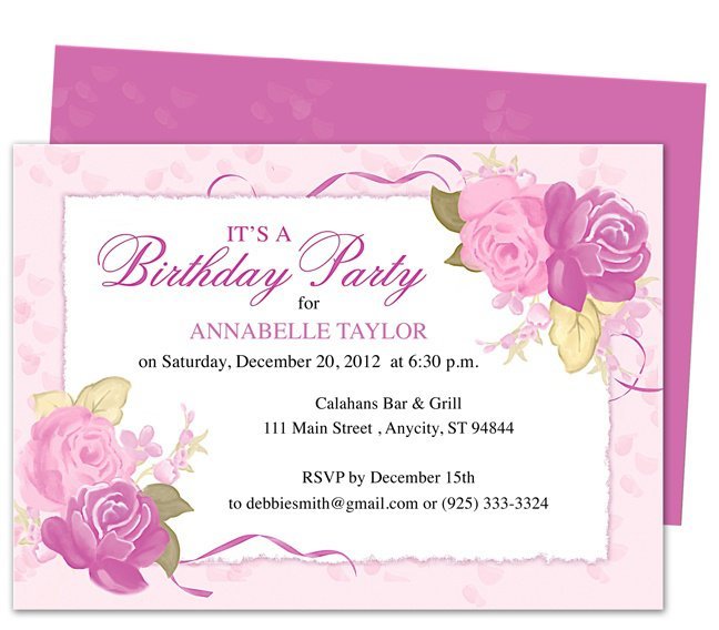 Isabella First Birthday Invitation Templates