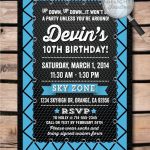 Jumping Boys Birthday Party Invitations