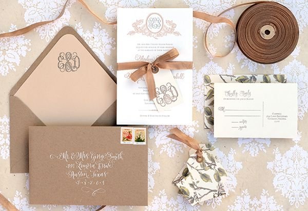 Kraft Paper Wedding Invitations Diy