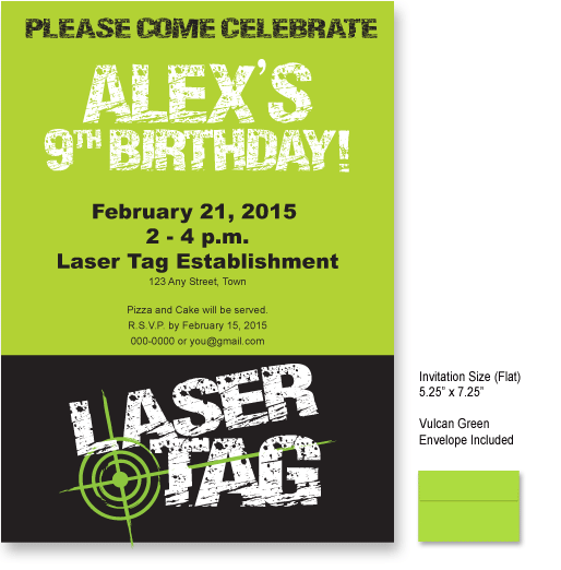 Laser Tag Invitation Templates