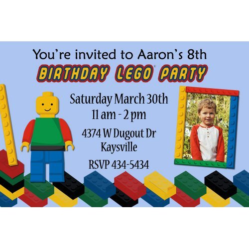 Lego Birthday Invitation Templates