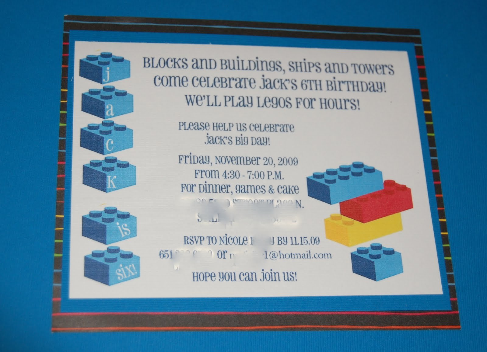 Lego Birthday Party Invitations Online