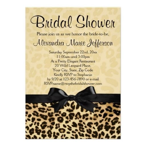 Leopard Print Invitation Cards